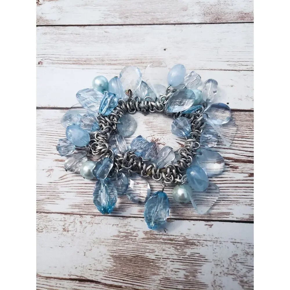 Vintage Stretch Bracelet - Light Blue